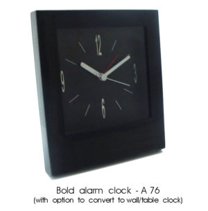 A76 – Bold alarm clock (with option to convert to wall / table clock)