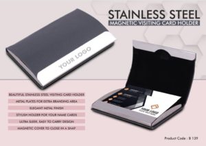 B139 – Stainless Steel Magnetic Visiting Card holder