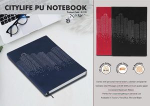 B190 – CityLife PU notebook with Memorandum and Bookmark Ribbon
