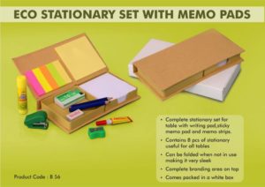 B56 – Eco Stationary set with memo pads