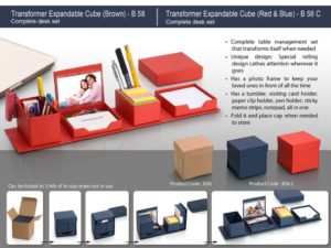 B58c – Transformer expandable cube: complete desk set
