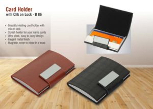 B86 – Card holder with clik on lock