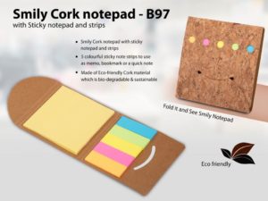 B176 – Cork fabric notebook with Cork Pen | 200 writing sheets | 80 gsm pages