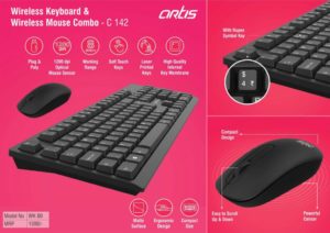C142 – Artis Wireless Keyboard & Wireless mouse combo (WK60) (MRP 1599)