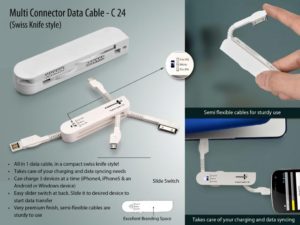 C24 – Multi Connector Data Cable set (Swiss Knife style)