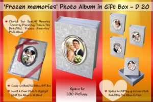 D20 – Frozen memories Photo album in Ribbon Gift box (100 pictures) (5 x 7)