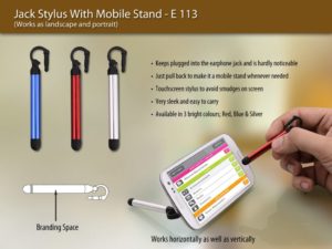 E113 – Jack stylus with mobile stand