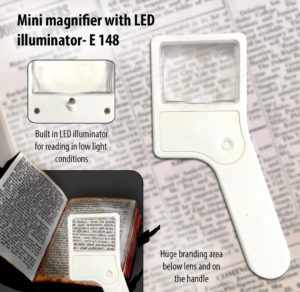 E148 – Mini magnifier with torch
