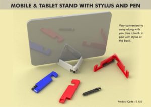 E153 – Mobile & Tablet stand with stylus and pen