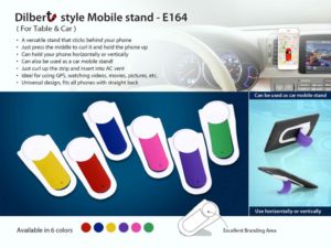 E164 – Dilbert style Mobile holder | For Table & Car Vent