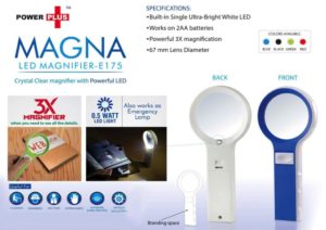 E175 – Power Plus Magna: Magnifier With Lamp Function( With Half Watt LED)
