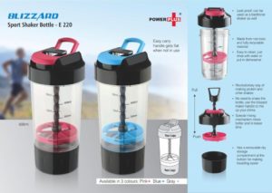 E220 – Blizzard Shaker with mixer handle (with supplement basket)