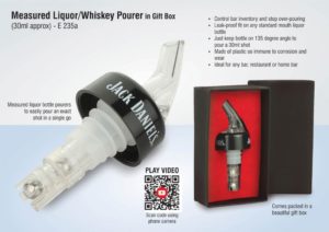 E235a – Measured Liquor/whiskey pourer in gift box (30ml approx)