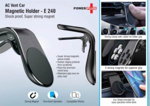 E240 – AC vent car magnetic phone holder | Shock proof | Super strong magnet