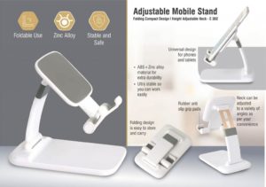 E302 – Adjustable Mobile stand | Folding compact design | Height adjustable neck