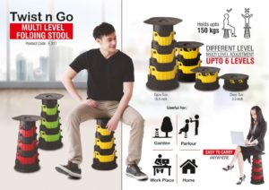 E317 – Twist n Go Multi level Folding stool