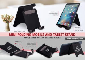 E325 – Mini folding mobile and tablet stand | Adjustable to any desired angle