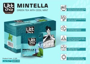 E329 – Litt Chai Mintella Green Tea with Cool Mint | 25 Tea bags | MRP 299