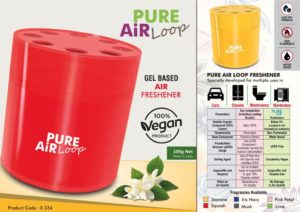E334 – Pure Air Loop: Gel based room freshener for Home, Office and Car | Net 100 grams