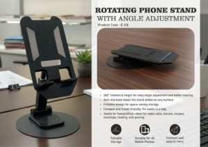 E416 – Rotating phone stand with Angle adjustment | Foldable body | Budget friendly choice