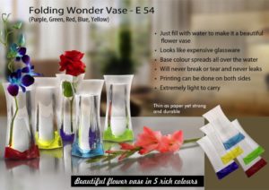 E54 – Folding Wonder Vase (Unbreakable, Leakproof, Easy to carry)
