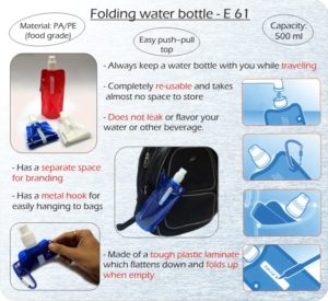 E61 – Folding Water Bottle