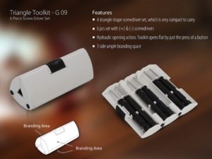 G09 – Triangle toolkit (6 pc hydraulic screwdriver set)