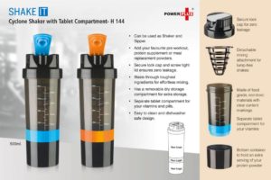H144 – Shake it Cyclone shaker with Tablet compartment