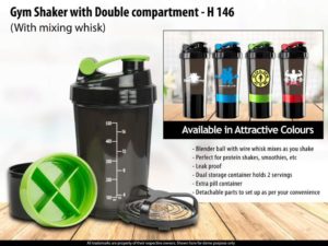 H146 – Spider shaker with Double compartment and mixing whisk
