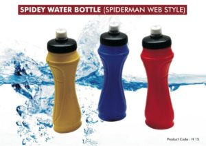 H15 – Spidey Water Bottle (Spiderman web style)