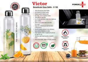 H180 – Victor: Borosilicate glass bottle (850 ml approx)