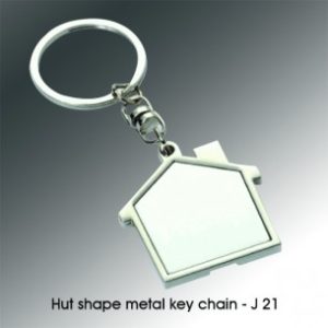 J21 – Hut shape metal key chain