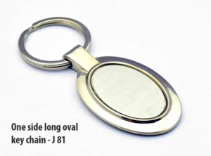 J81 – One side long oval key chain
