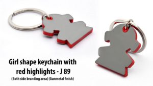 J89 – Girl shape keychain with highlights