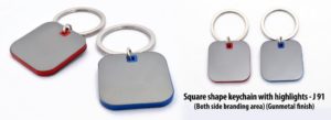 J91 – Square shape keychain with highlights