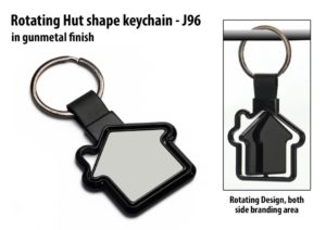 J96 – Rotating Hut shape keychain
