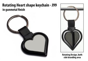 J99 – Rotating Heart shape keychain