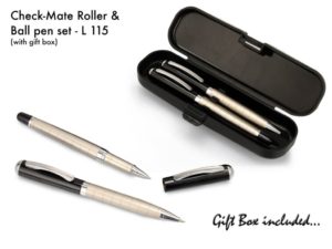 L115 – Check mate roller and ball pen set (with box)