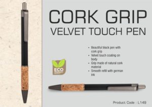 L149 – Cork grip velvet touch pen