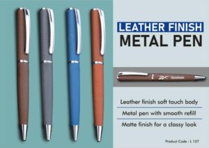 L157 – Leather finish Metal Pen