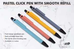 L171 – Pastel Click Pen with smooth refill
