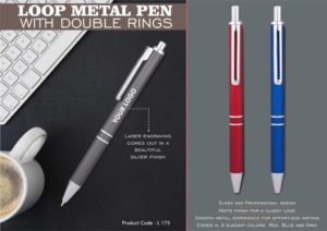 L175 – Loop Metal Pen with Double Rings