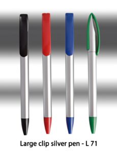 L71 – Large clip silver pen