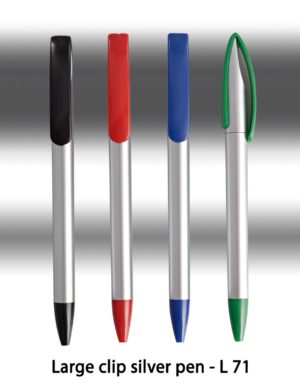 L71 – Large clip silver pen