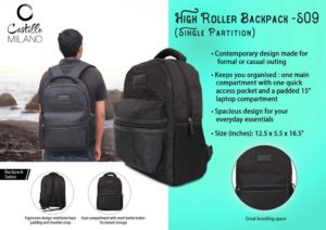S09 – High Roller backpack – single partition by Castillo Milano