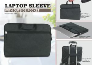 S59 – Laptop Sleeve with outside pocket | Stroller carry strap
