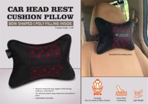 S65 – Car Head Rest Cushion Pillow – Bow Shaped | Poly filling inside