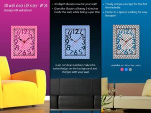 W04 – 3D wall clock (5R size)