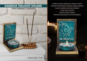 Z20 – Ganesha Tealight holder With Ceramic Coating